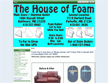 Tablet Screenshot of house-of-foam.com